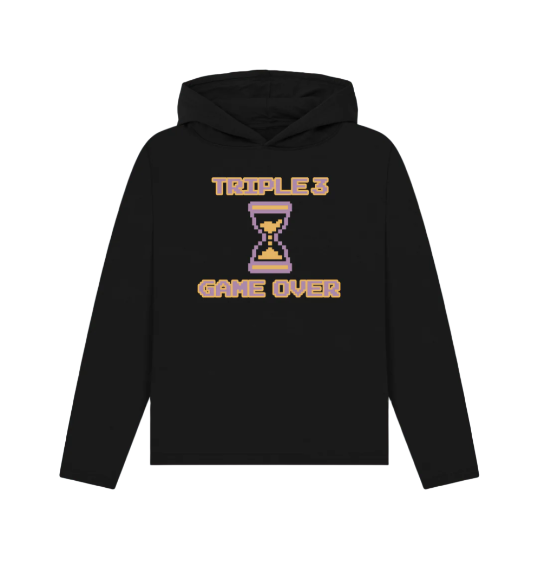 Black Skate Hoody with Game Over Design