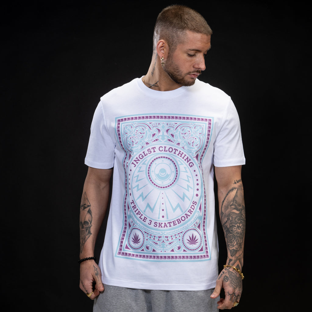 White Skateboarding T Shirt Skate Life