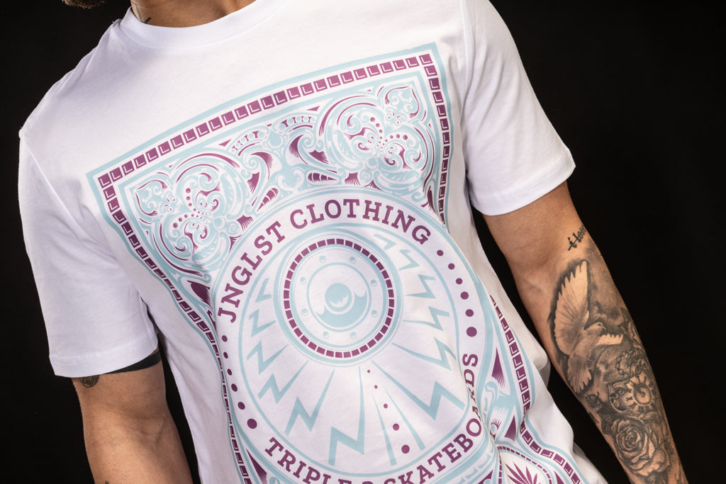 White Skateboarding Life T Shirt