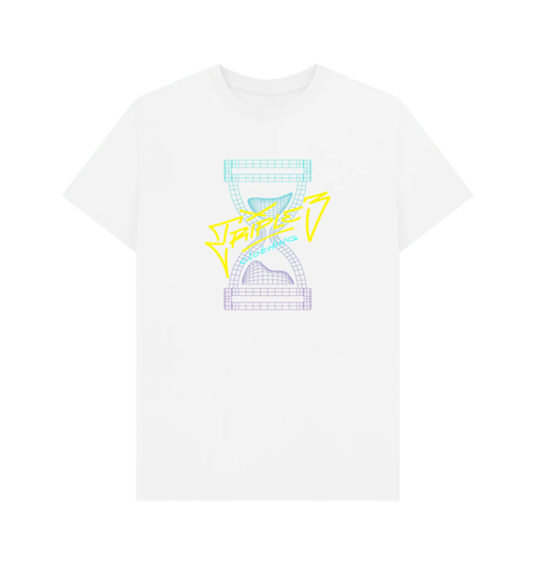 White Triple 3 Wireframe Fade T-Shirt
