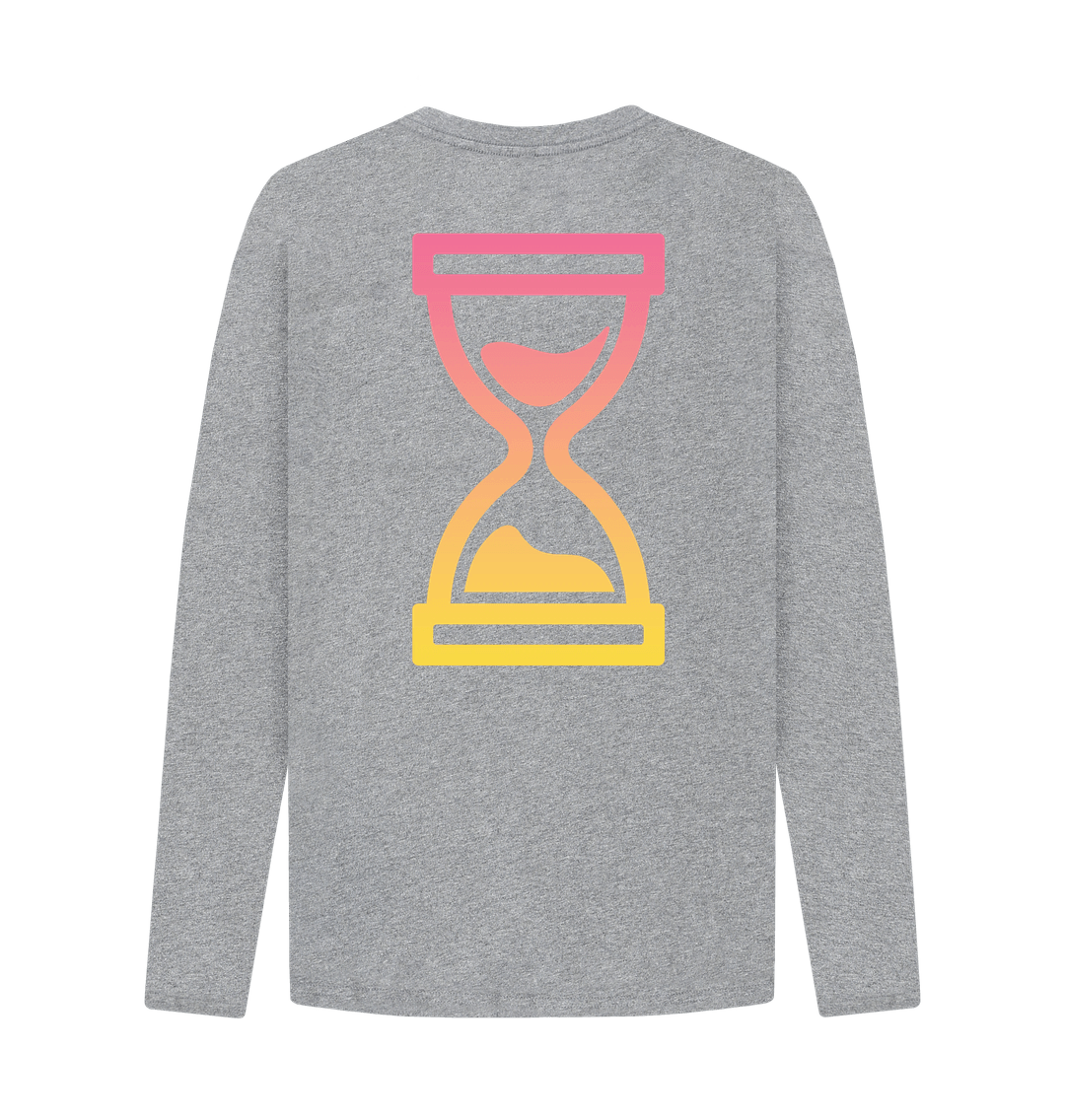 Athletic Grey Printed Long Sleeve T Shirt Back