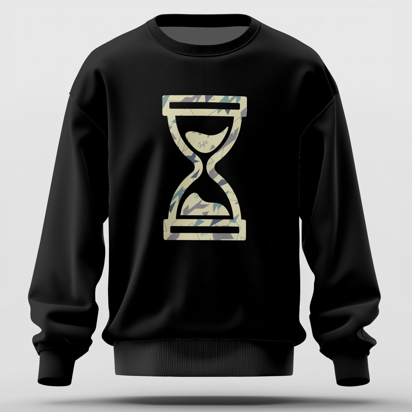 Cream Camo on a Black Skate Sweatshirt