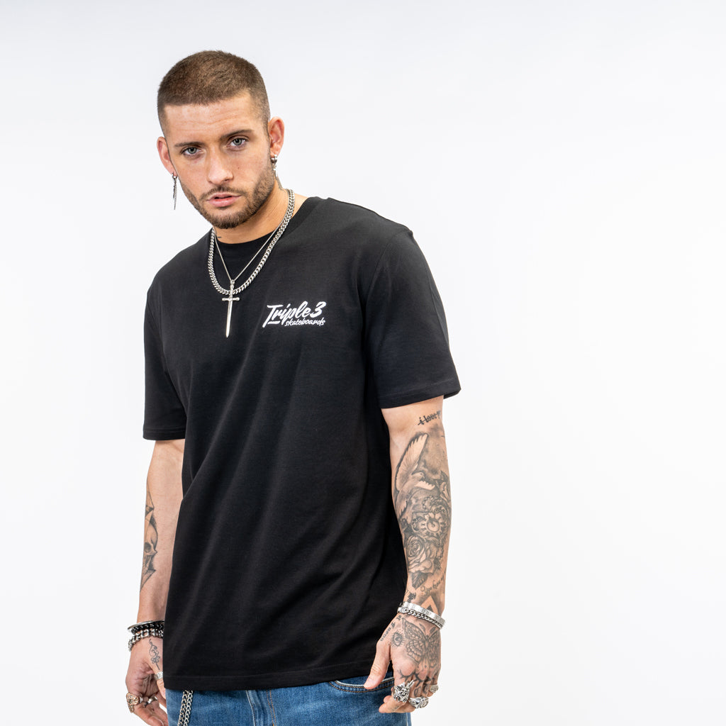 Black Men's Skateboard T Shirt