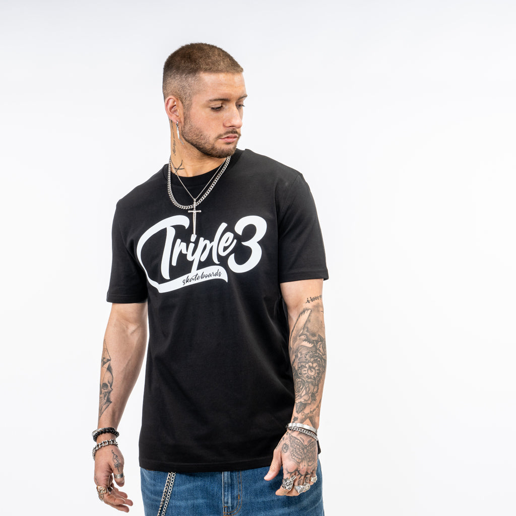 Triple 3 Skateboards Black T Shirt