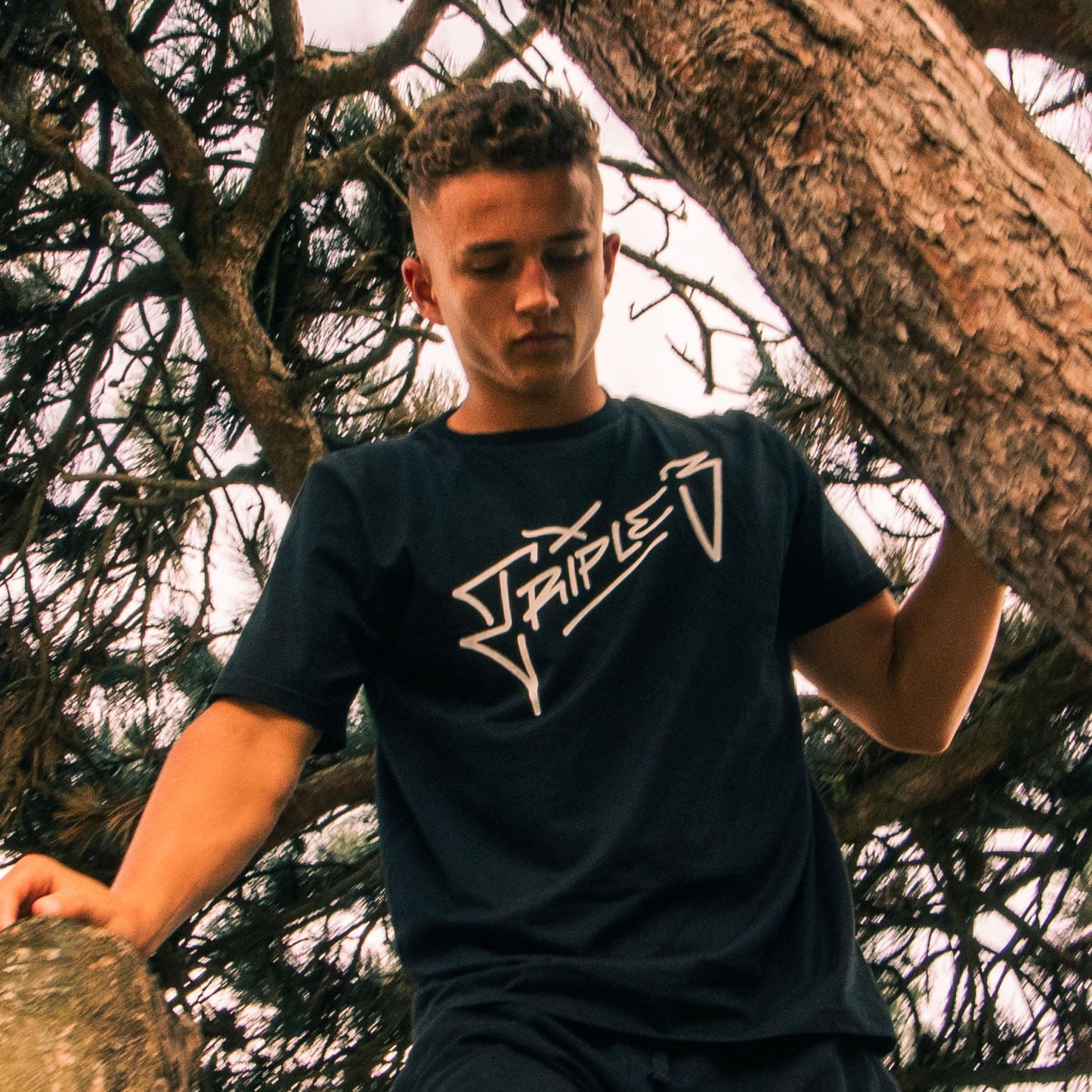 Black Skateboarding T-Shirt