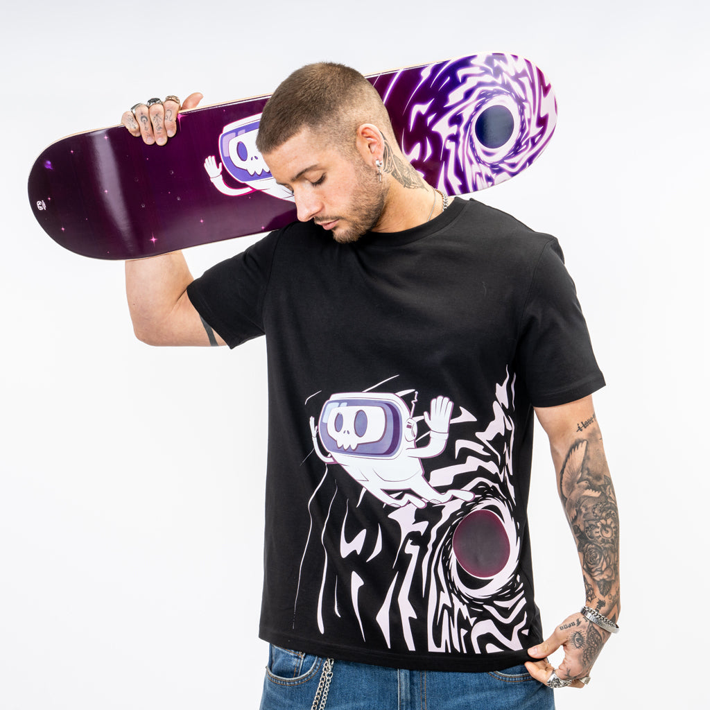 Space Skulls Black T Shirt
