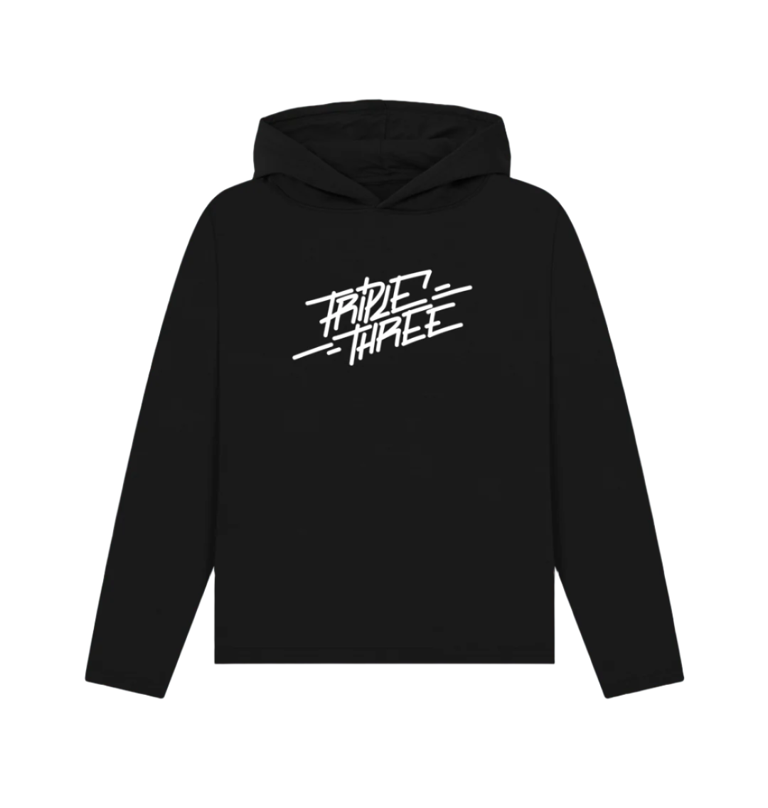 Black Triple 3 Double Decker Relaxed Fit Hoody