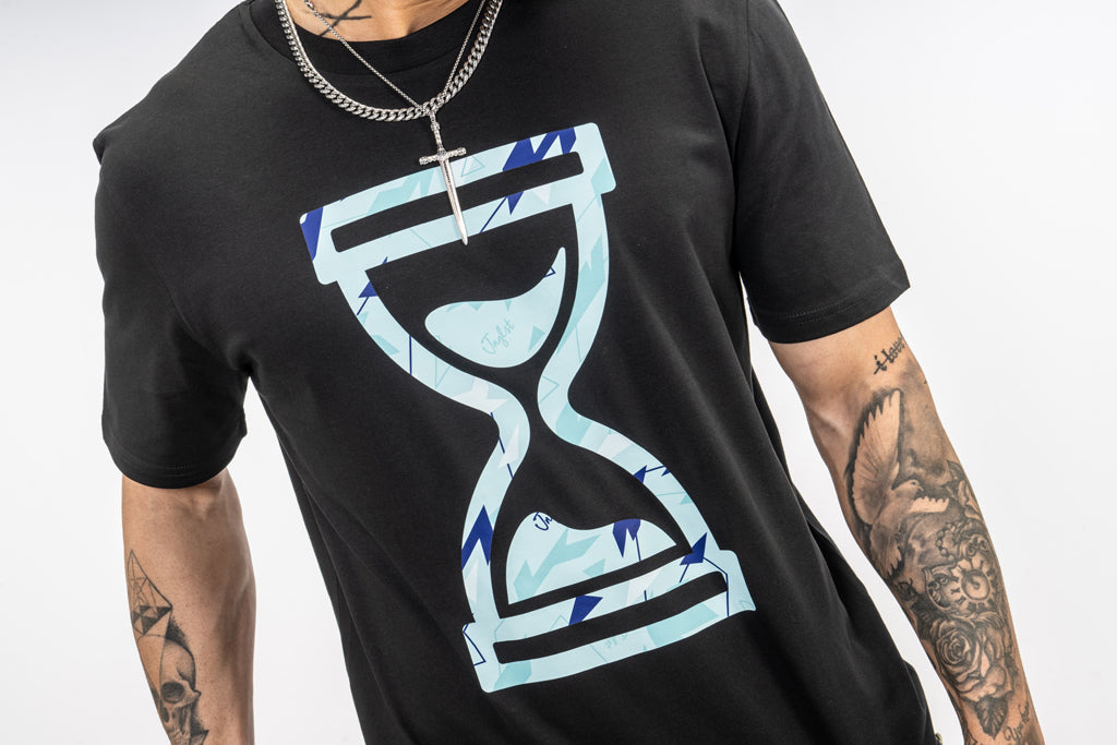 Skate T-Shirt with Blue Camo Hourglass