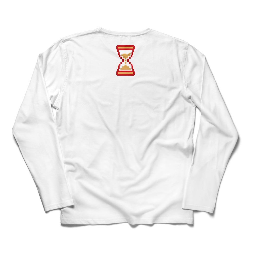 White Long Sleeve Skate T Shirt back Game Over