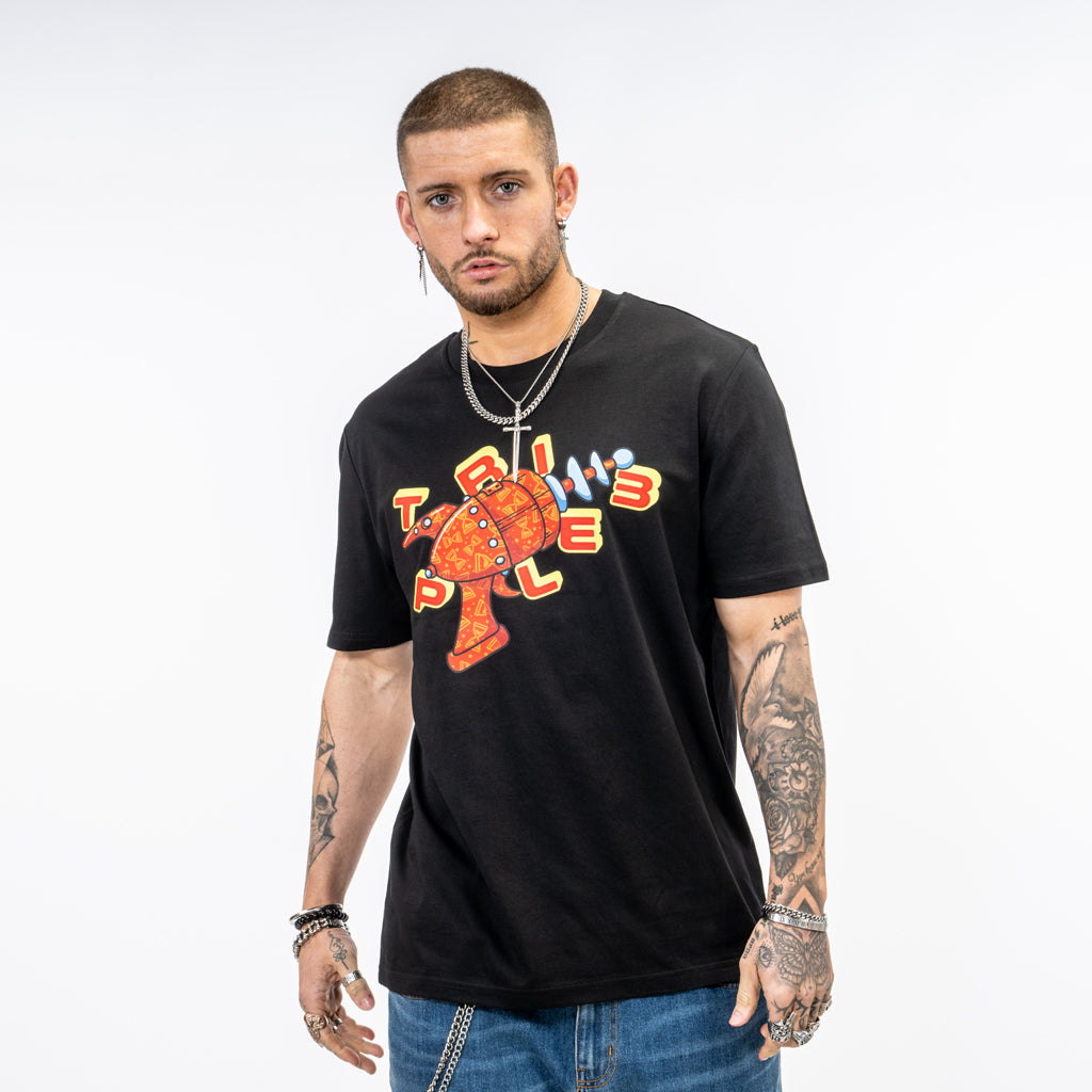 Ray Gun Skate T Shirt in Black