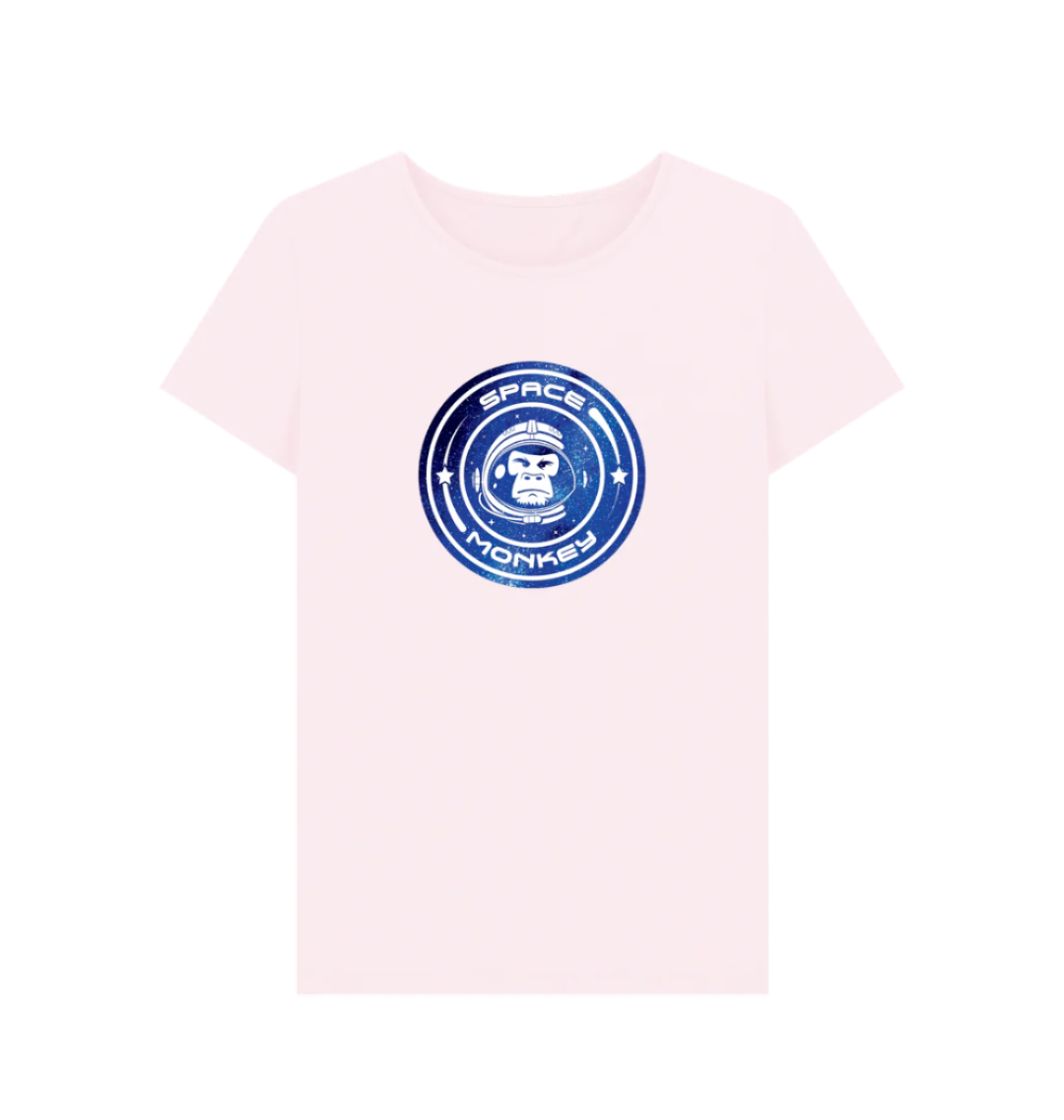Pink Space Monkey Women's Skate T Shirt