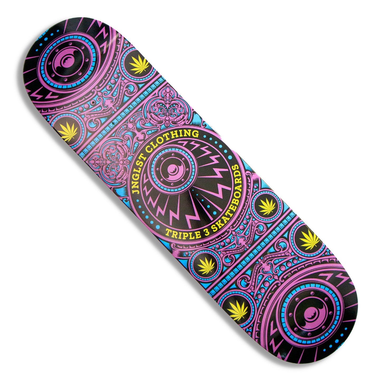 Purple Skate Life Maple Popsicle Deck