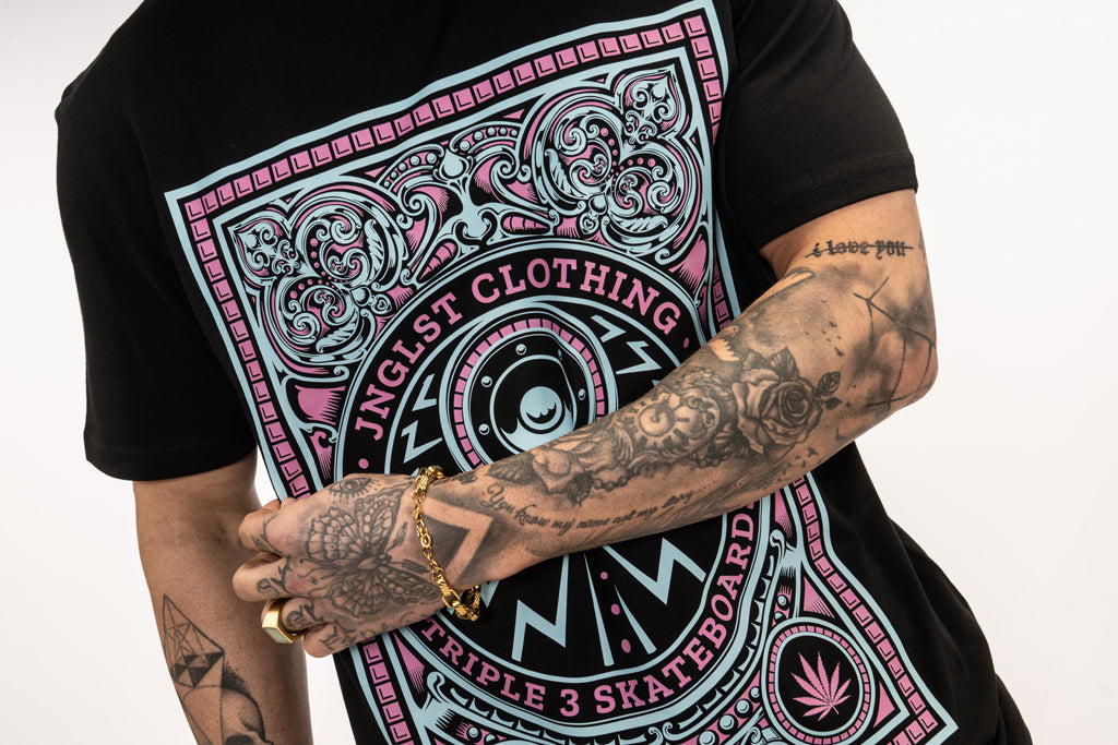 Skate Life Junglist T Shirt Blue and Purple Print