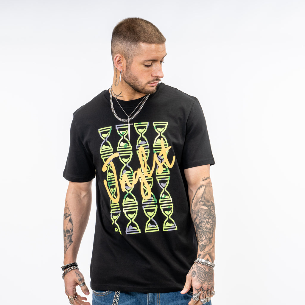 Skate T Shirt with Camo Green Detail