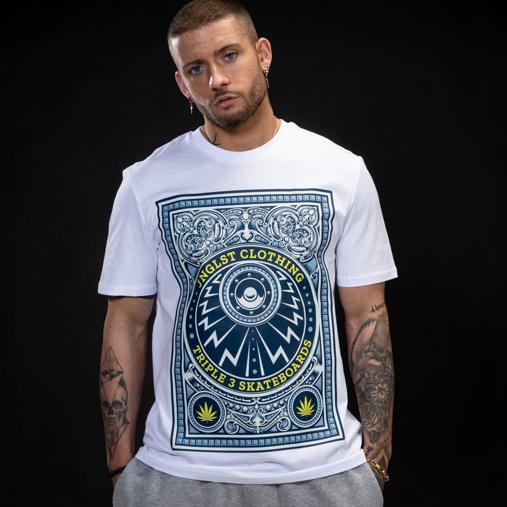 Triple 3 Collab Skate Life White T Shirt
