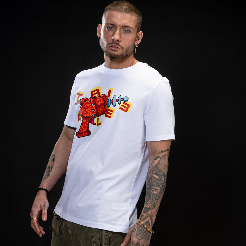 Ray Gun Jumbled White T-Shirt