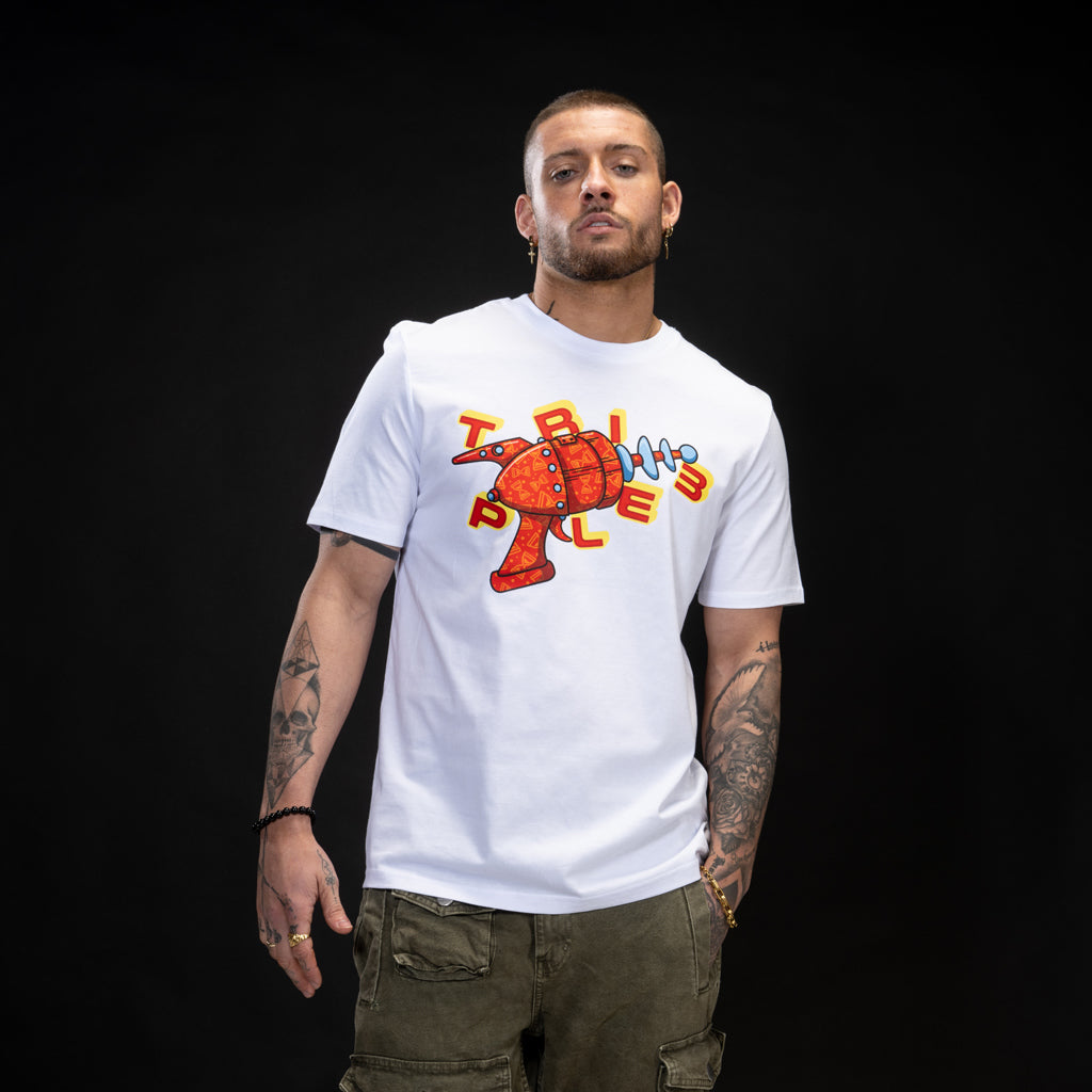 Ray Gun Jumbled White T-Shirt