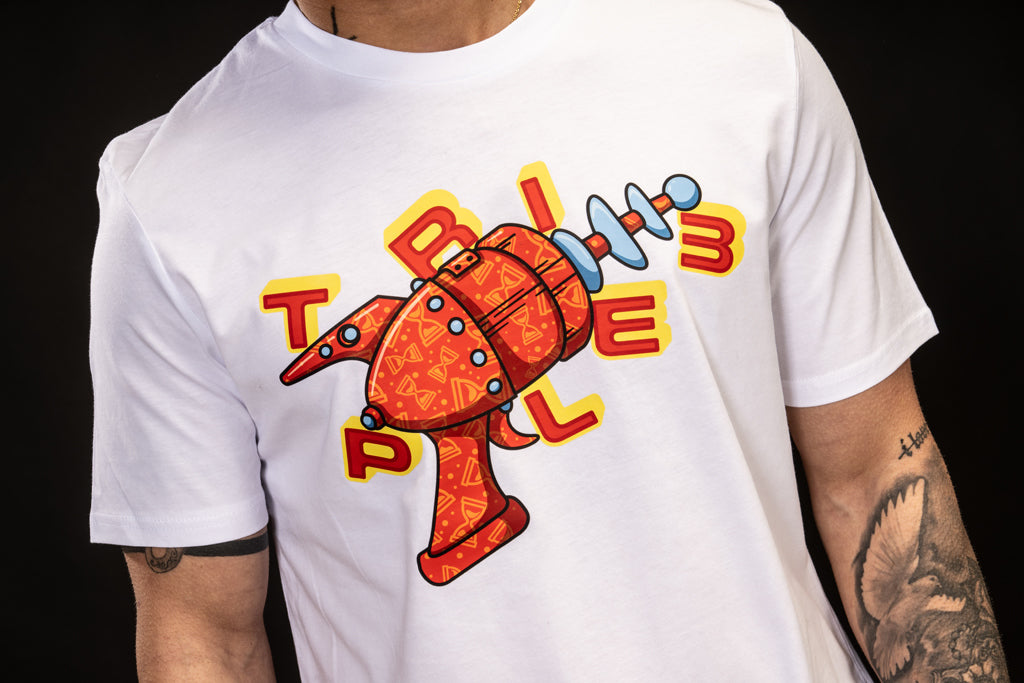 Ray Gun Jumbled White T-Shirt