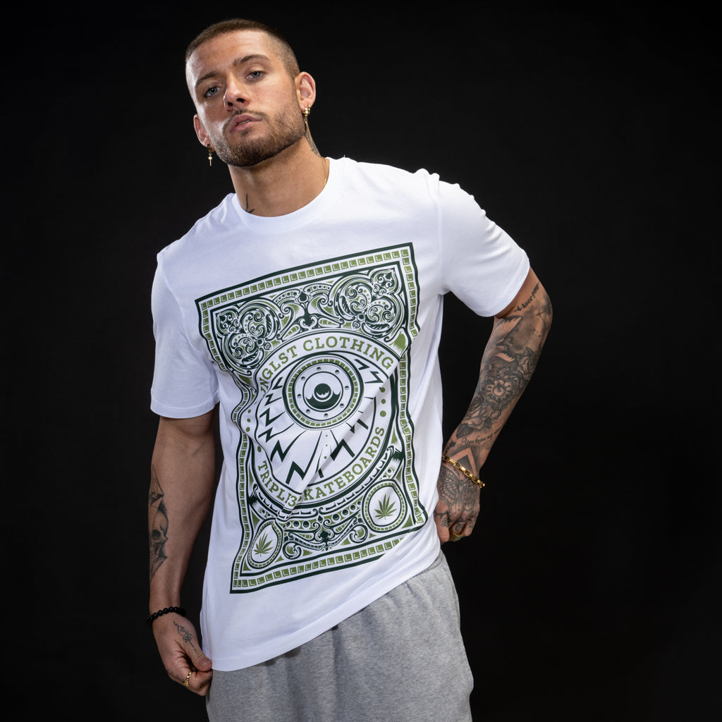 White Junglist Skate Life T Shirt