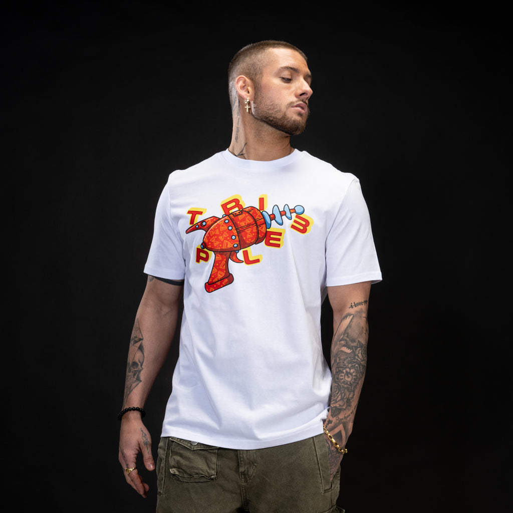 Ray Gun Jumbled White T-Shirt