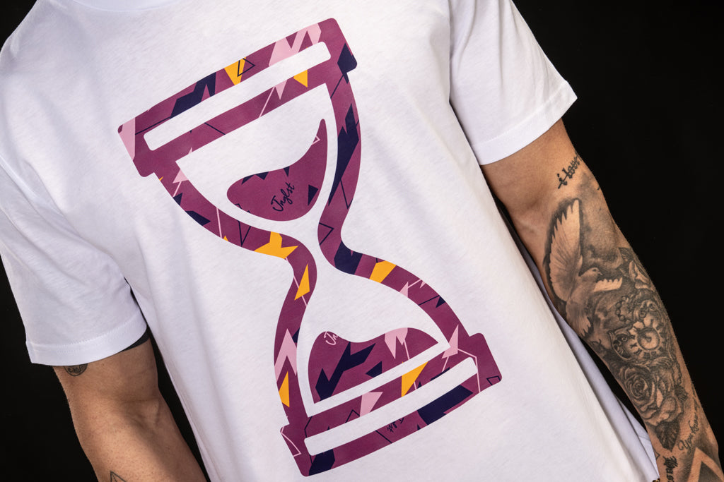 Skateboard T Shirt with Camo Purple design