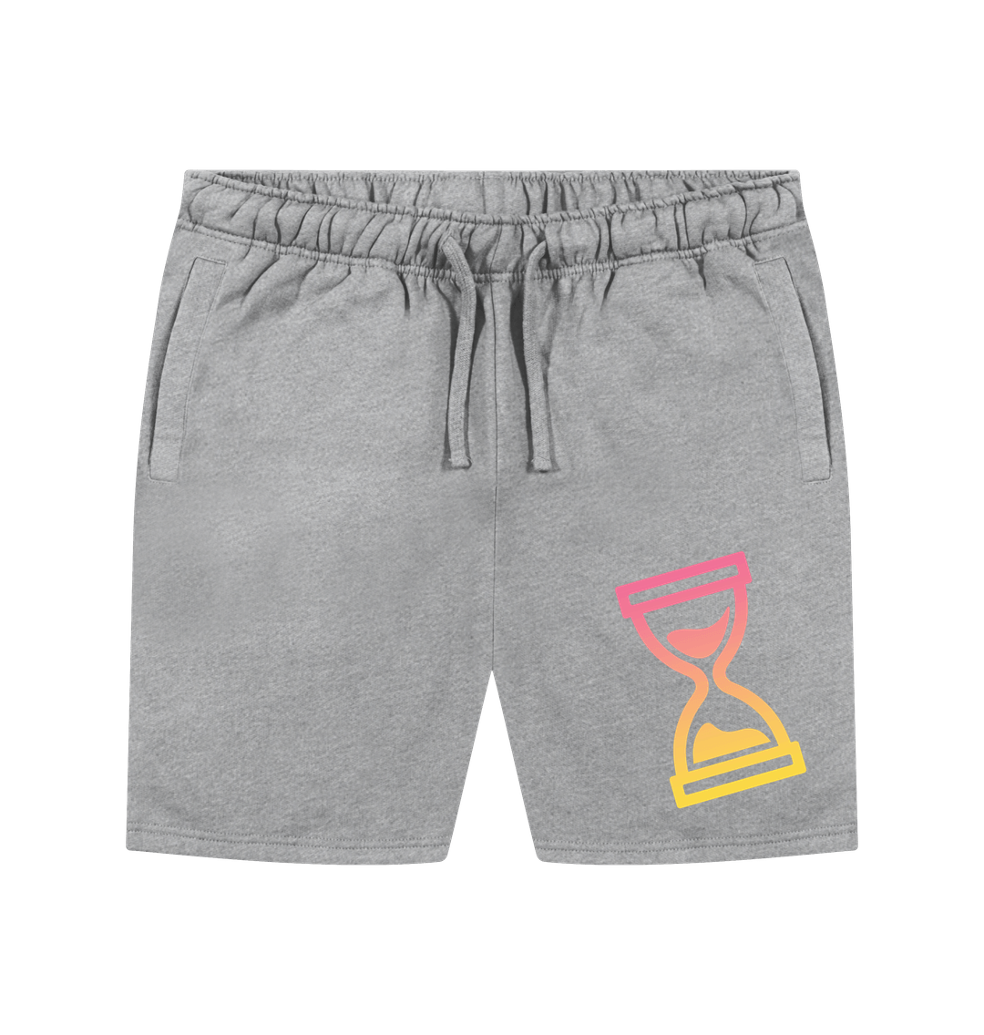 Athletic Grey Printed Mens Shorts Front
