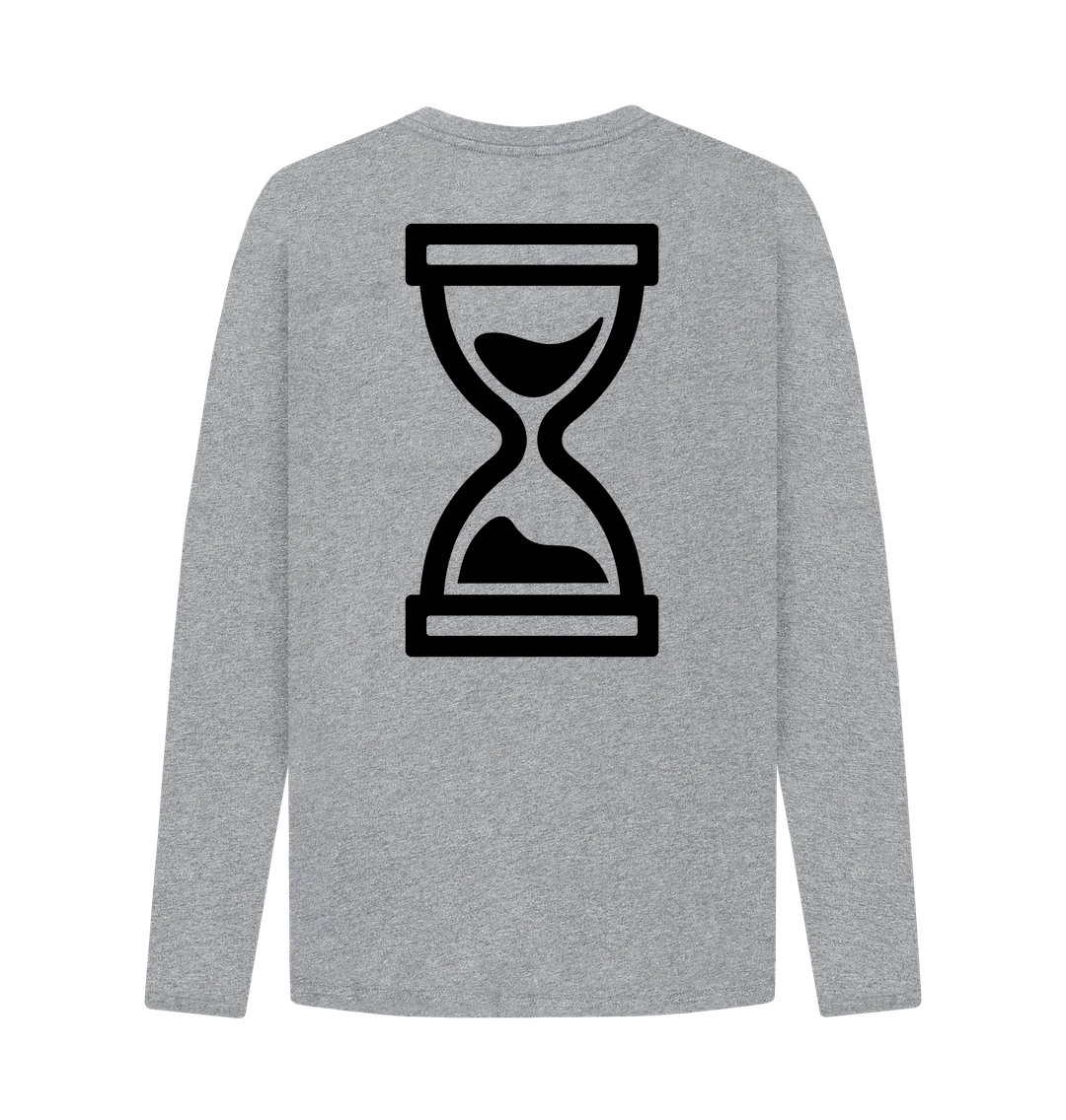 Athletic Grey Printed Long Sleeve T Shirt Back