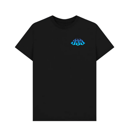 Black 333 Blue Fader Double Drop Skate T Shirt