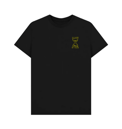 Black Multi Dimensional Yellow Skateboard T-Shirt