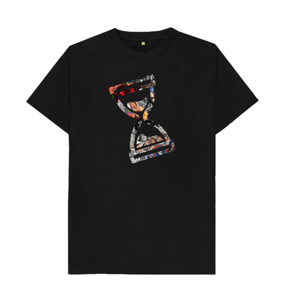 Organic Black Tilted Trip Le 3 Tee