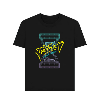 Black Women's Skate T Shirt Wireframe