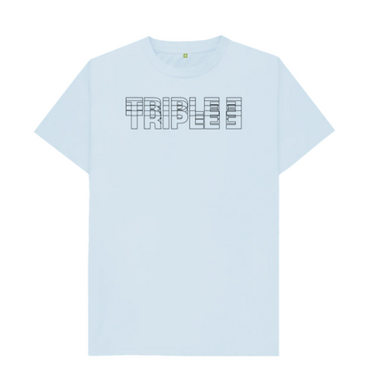 Sky Blue Triple 3 Blurred T-Shirt