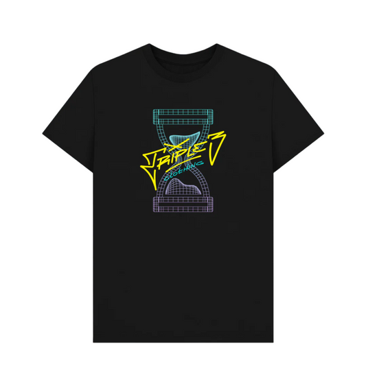 Black Triple 3 Wireframe Fade T-Shirt