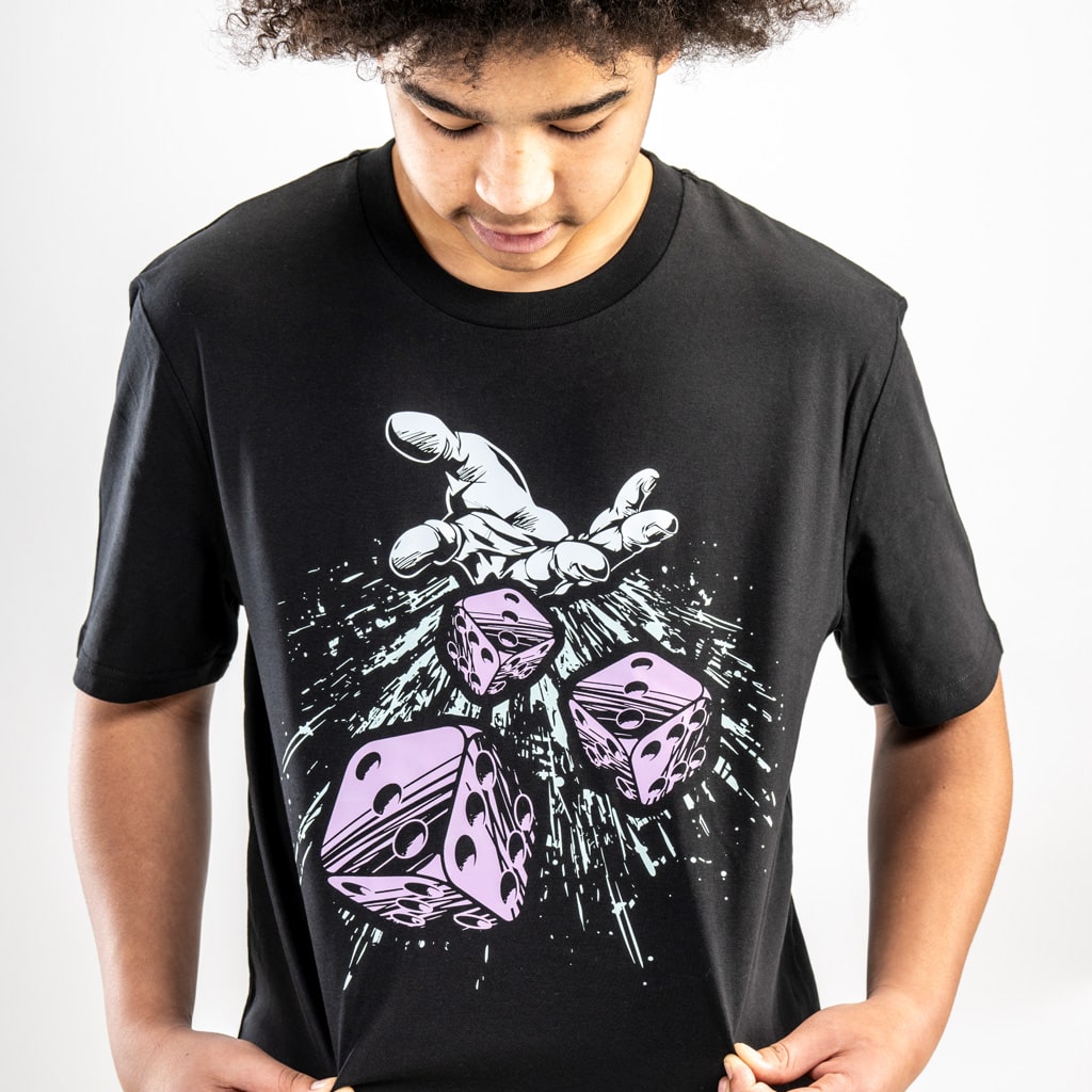 Lucky Dice Black Streetwear Skate Tee