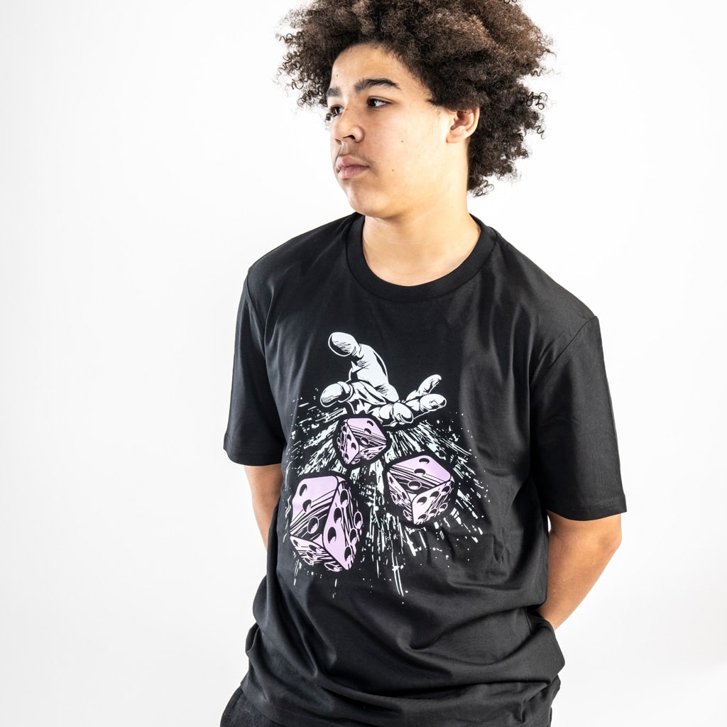 Black Luck Dice Skate Attire T Shirt