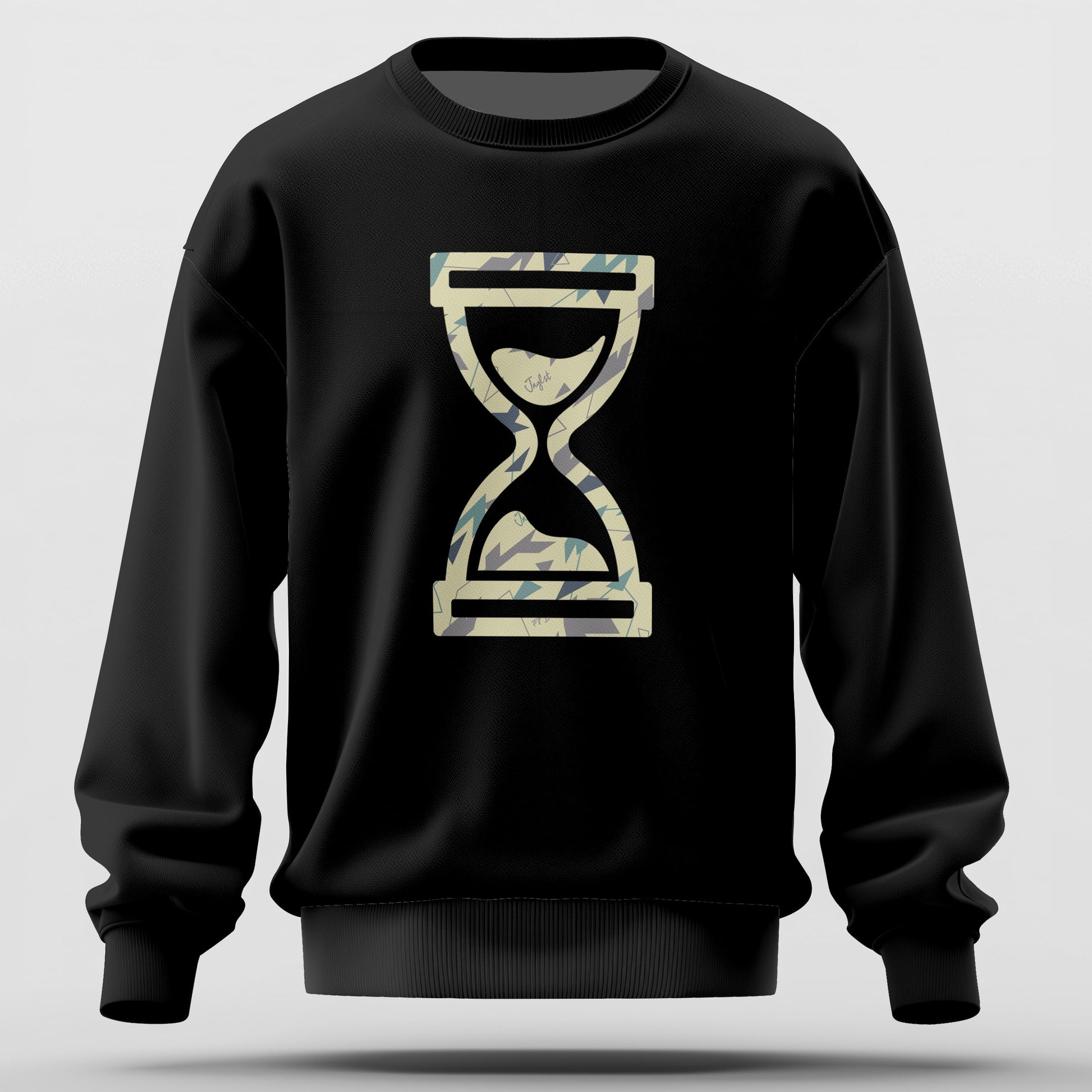 Cream Camo on a Black Skate Sweatshirt