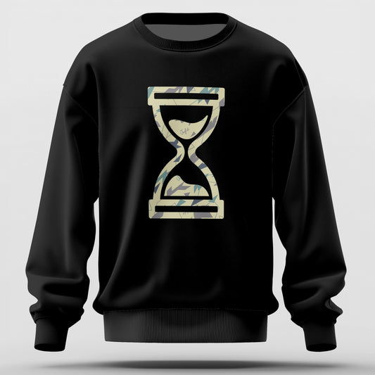 Cream Camo on a Black Skate Sweatshirt