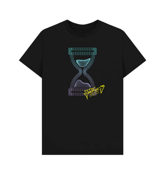 Black Wireframe Cornered  Skateboarding T-Shirt