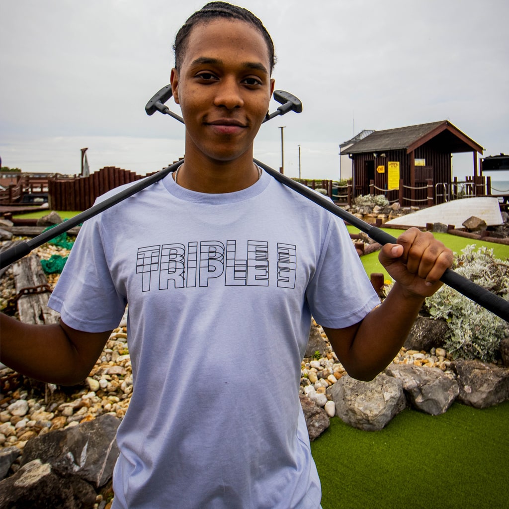 Light Blue Get Blurred T Shirt