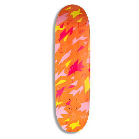 Orange Camo Egg Shaped Deck