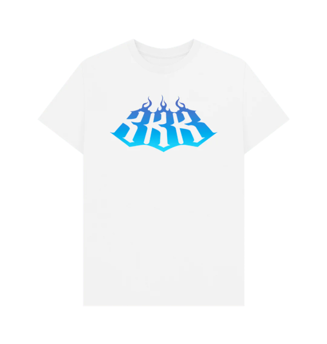 White 333 Blue Fader T-Shirt From Triple 3