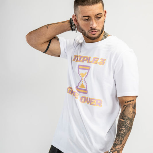 White Triple 3 Game Over T Shirt