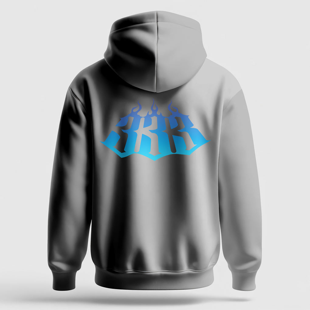 Flaming Three large back print skate hoody