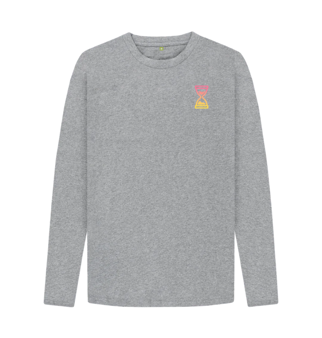 Athletic Grey Long Sleeve Sunrise Double Drop T-Shirt