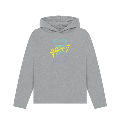 Athletic Grey Wireframe Fade Relaxed Fit Hoody