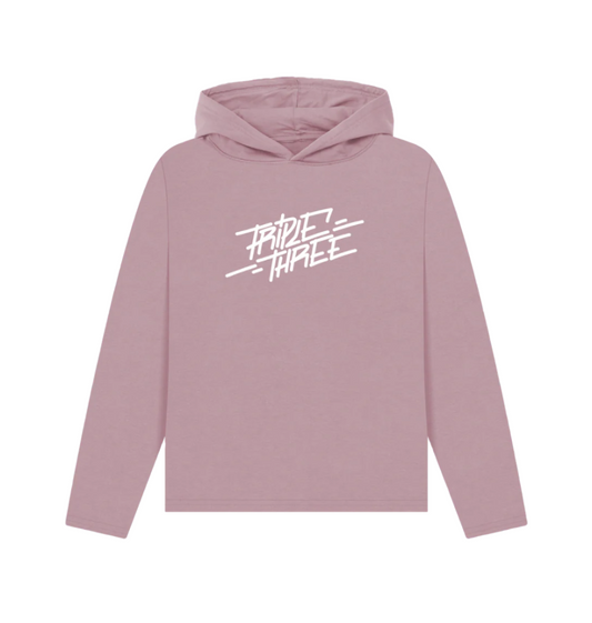 Mauve Triple 3 Double Decker Relaxed Fit Hoody