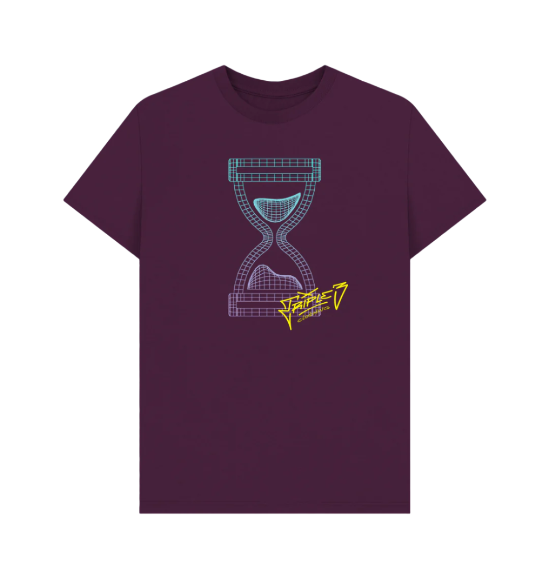 Purple Wireframe Cornered Skateboard T-Shirt