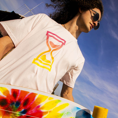 White Sunset T Shirt from Triple 3 skate attire