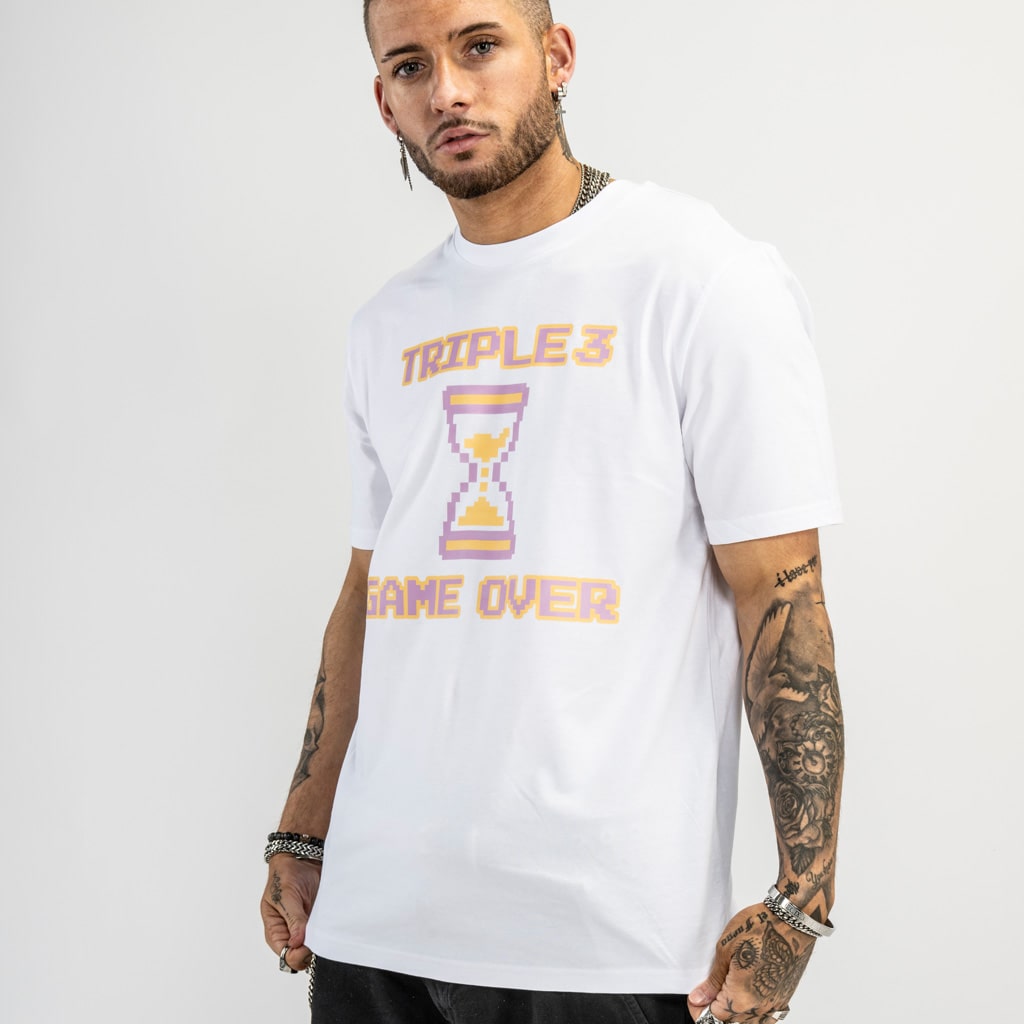 british skate brand white game over t shirt