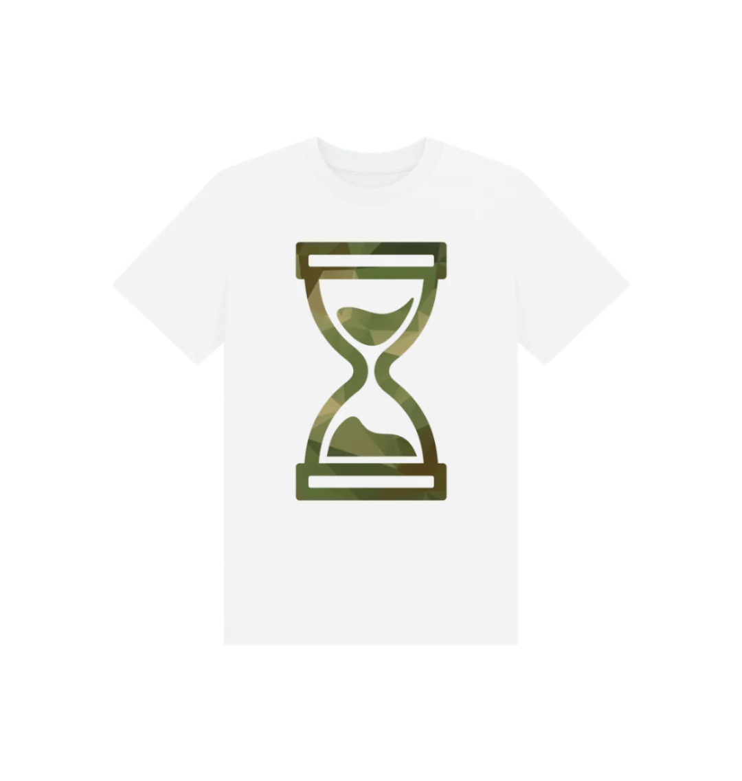 White Kids Camo Time Skateboarding T-Shirt